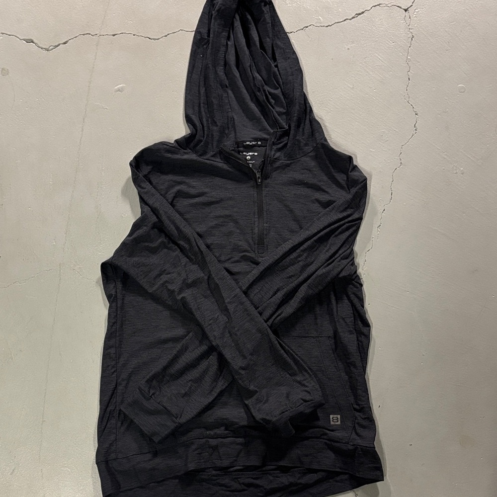 Layer 8 Men's Zip Up Black Sweater